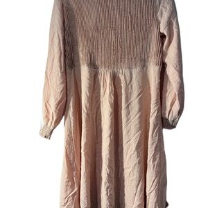 Knot & Tale XL Long Sleeve Pink Dress Midi